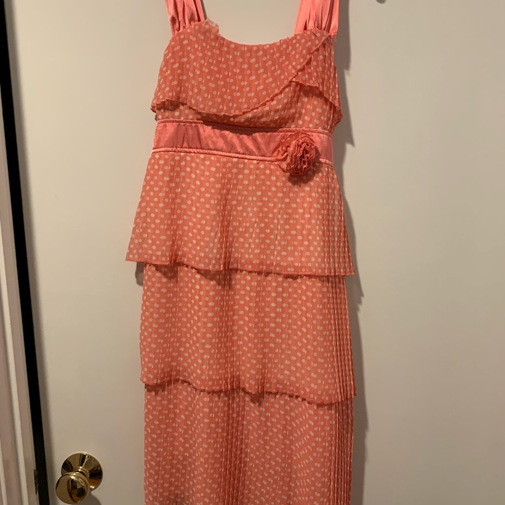 Salmon semi formal dress